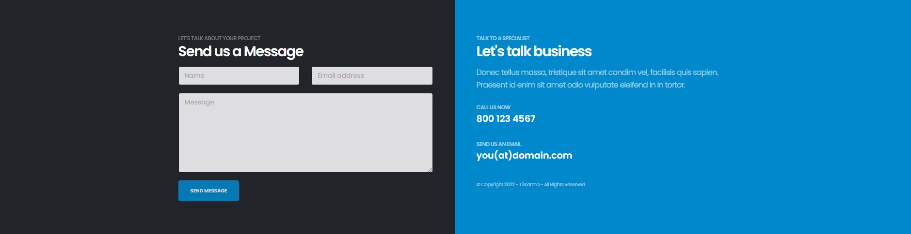 Contact Form Column